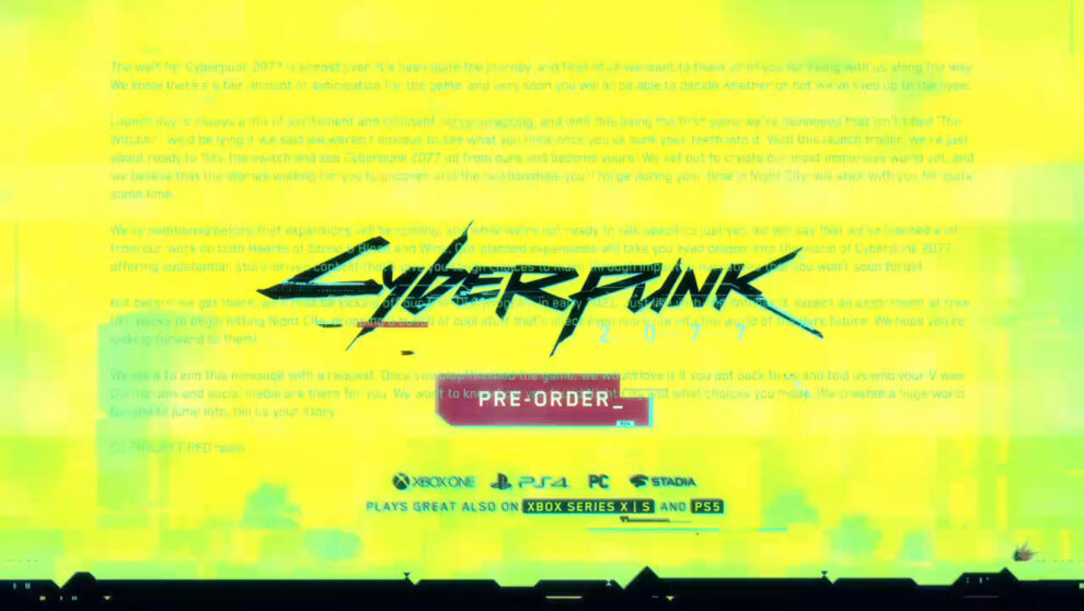 Cyberpunk 2077 Free DLC starts early 2021 says secret message - Cyberpunk 2077 secret message