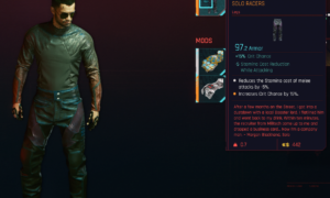 Cyberpunk 2077 Free Legendary Clothing - ARMOR PLATED SYNLEATHER SOLO RACERS 1