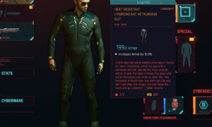 Cyberpunk 2077 Free Legendary Clothing - HEAT RESISTANT HYBRIDWEAVE NETRUNNING SUIT 1