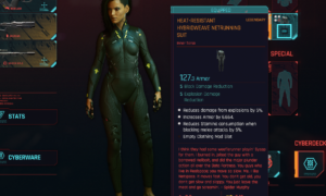 Cyberpunk 2077 Free Legendary Clothing - HEAT RESISTANT HYBRIDWEAVE NETRUNNING SUIT