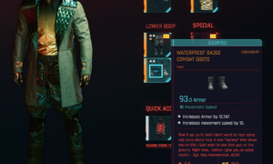 Cyberpunk 2077 Free Legendary Clothing - WATERPROOF BADGE COMBAT BOOTS 1